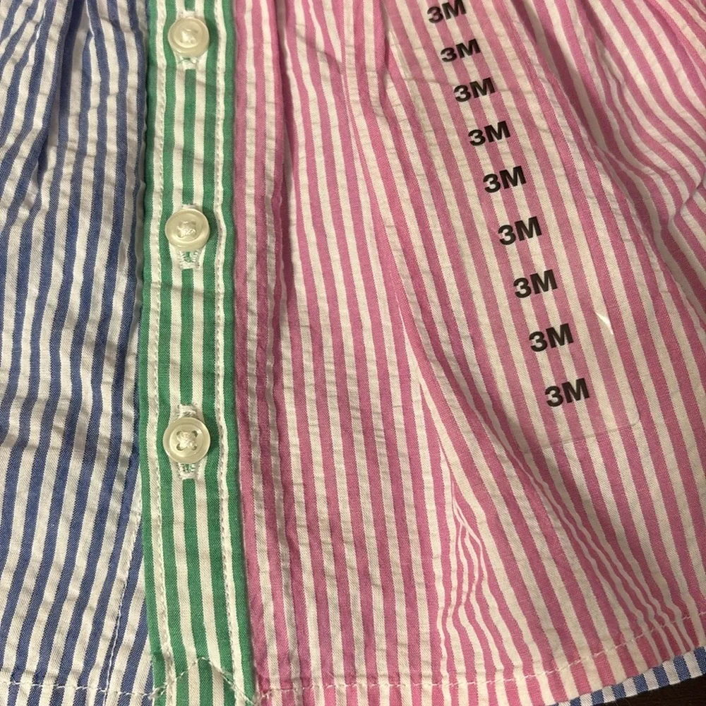 Ralph Lauren Seersucker Fun Shirtdress & Bloomer Baby Girl NWT